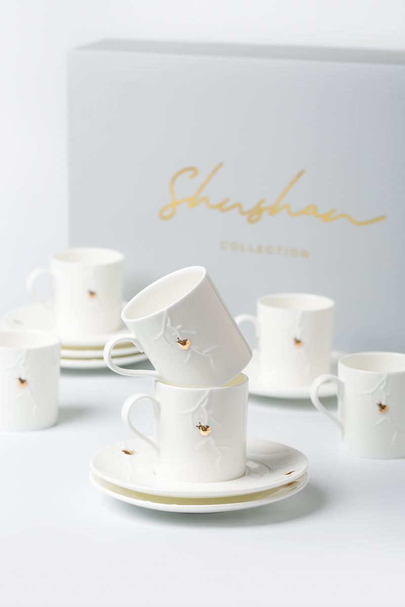 Ladybug Espresso Cups and Saucers – Shushan Collection